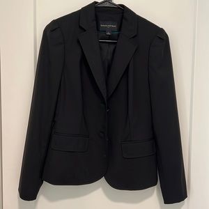 Banana Republic Black Wool Pleated Blazer Size 0